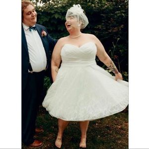 Fun and flirty short wedding dress